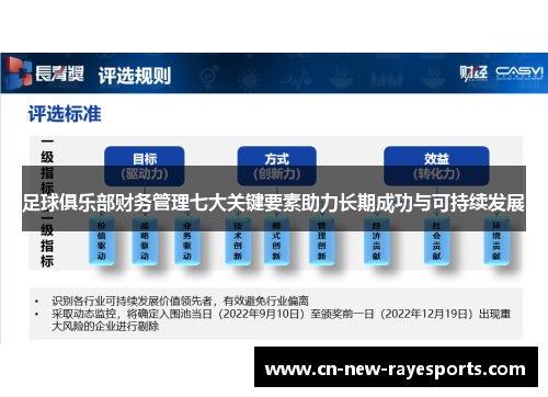 足球俱乐部财务管理七大关键要素助力长期成功与可持续发展