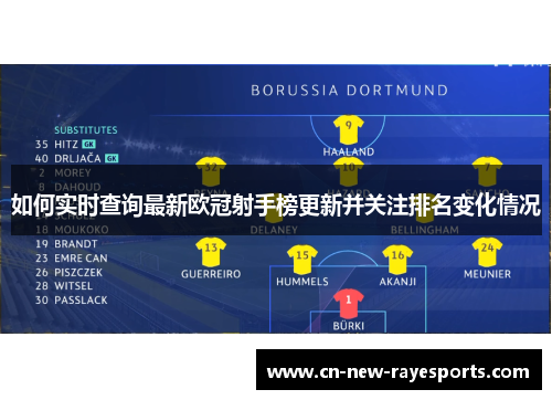 如何实时查询最新欧冠射手榜更新并关注排名变化情况